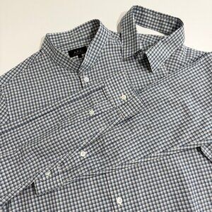 APC Mens Convertible Collar Long Sleeve Button Up Shirt Size L Mandarin Banded